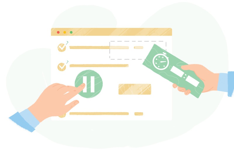 integrated time tracking illustration