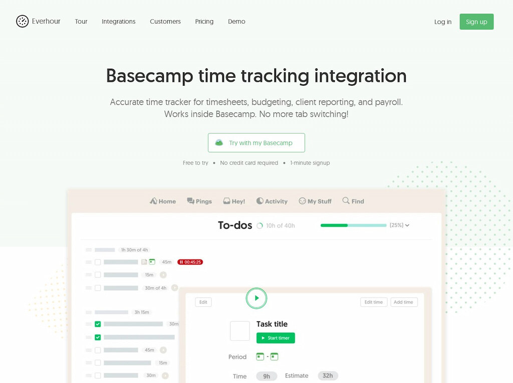 best basecamp integrations for time tracking