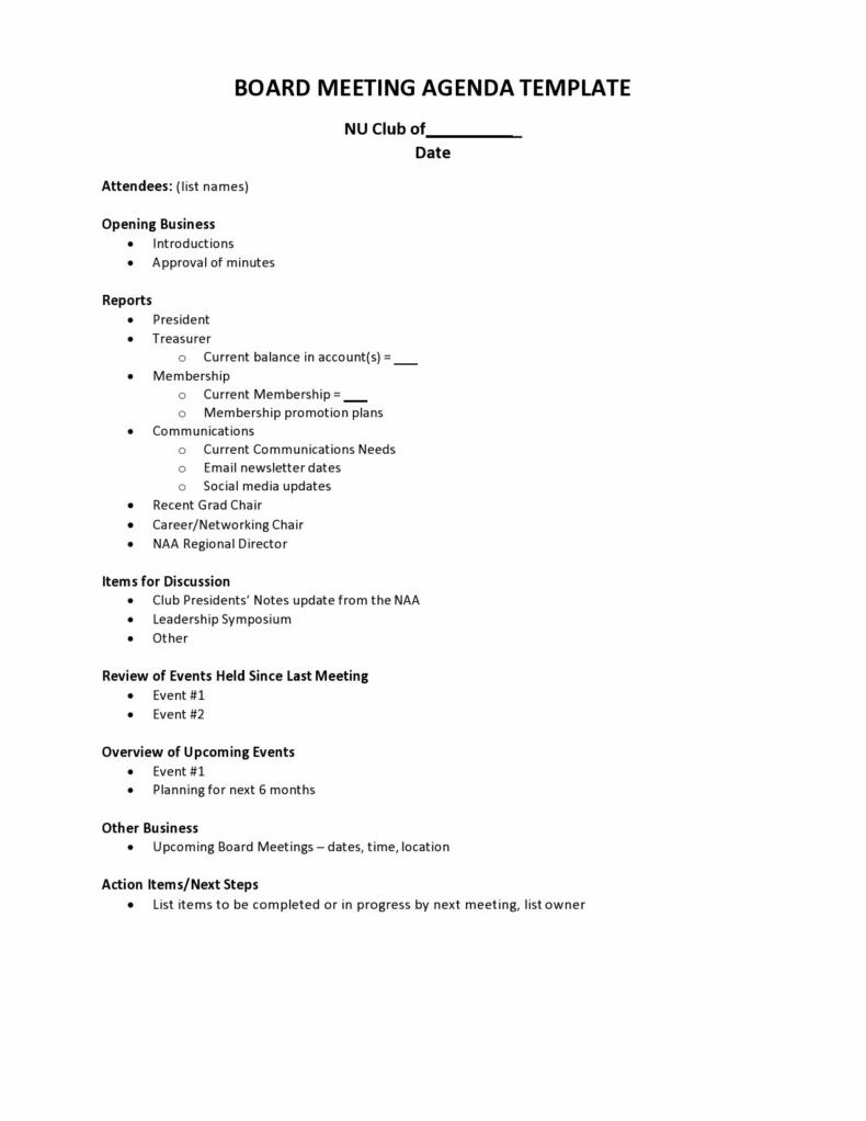 meeting agenda template: effectively organize and execute meetings