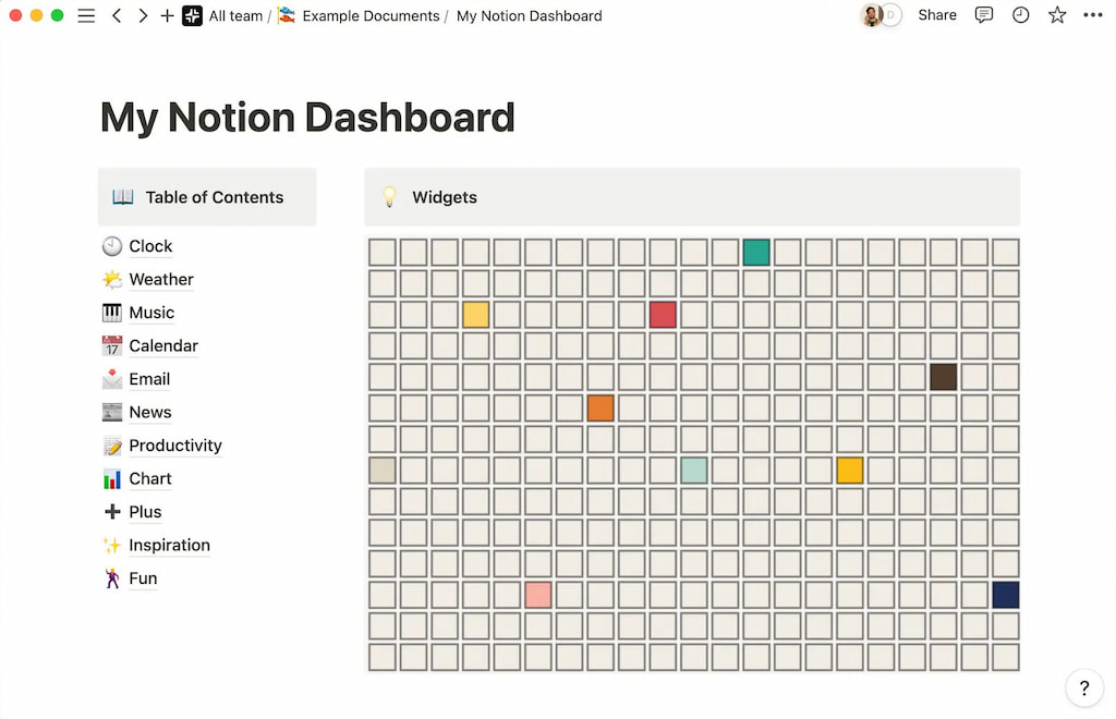 handpicked notion widgets: simplify scheduling and planning