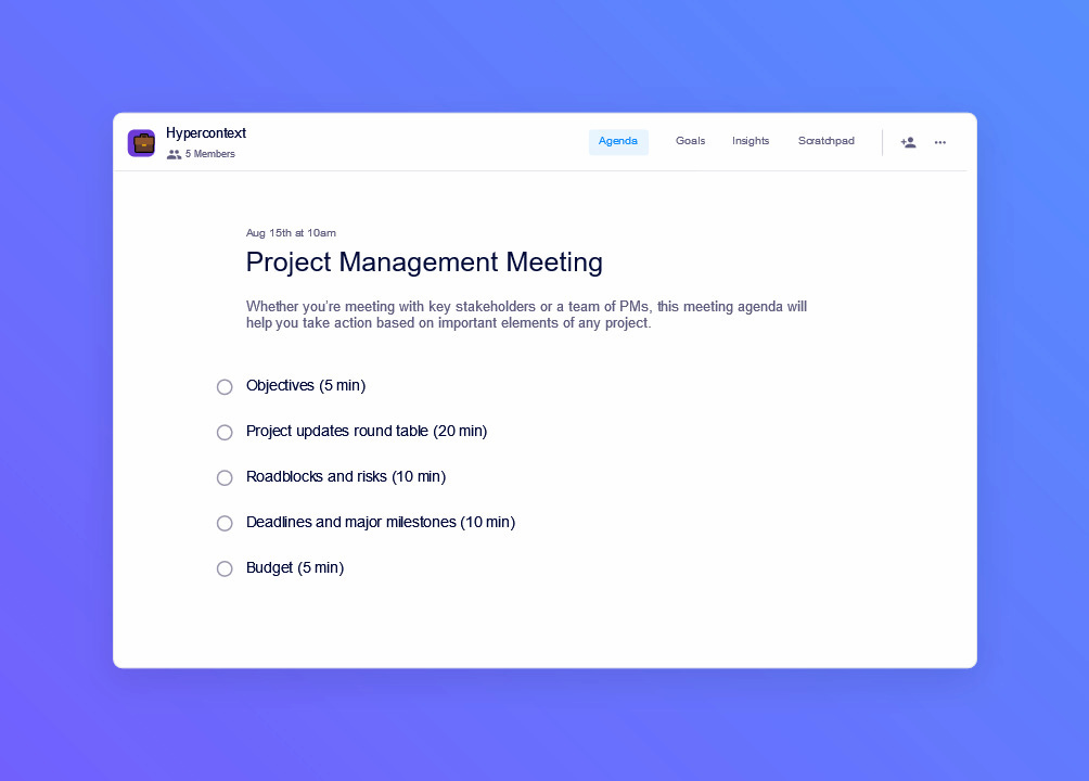 meeting agenda template: effectively organize and execute meetings