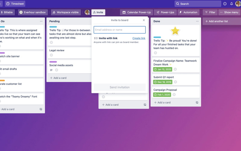 trello invite members