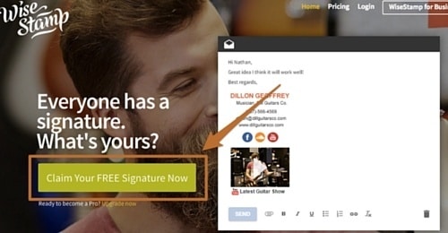 WiseStamp Home Page
