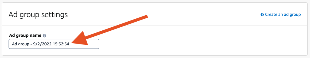 Ad Group Name