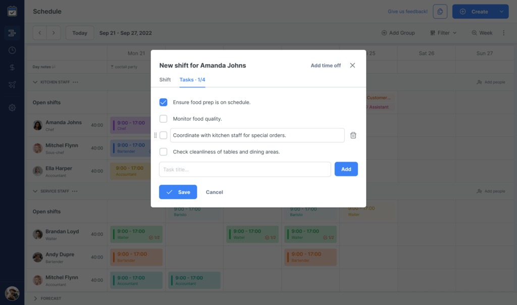 enhance shift management with checklists