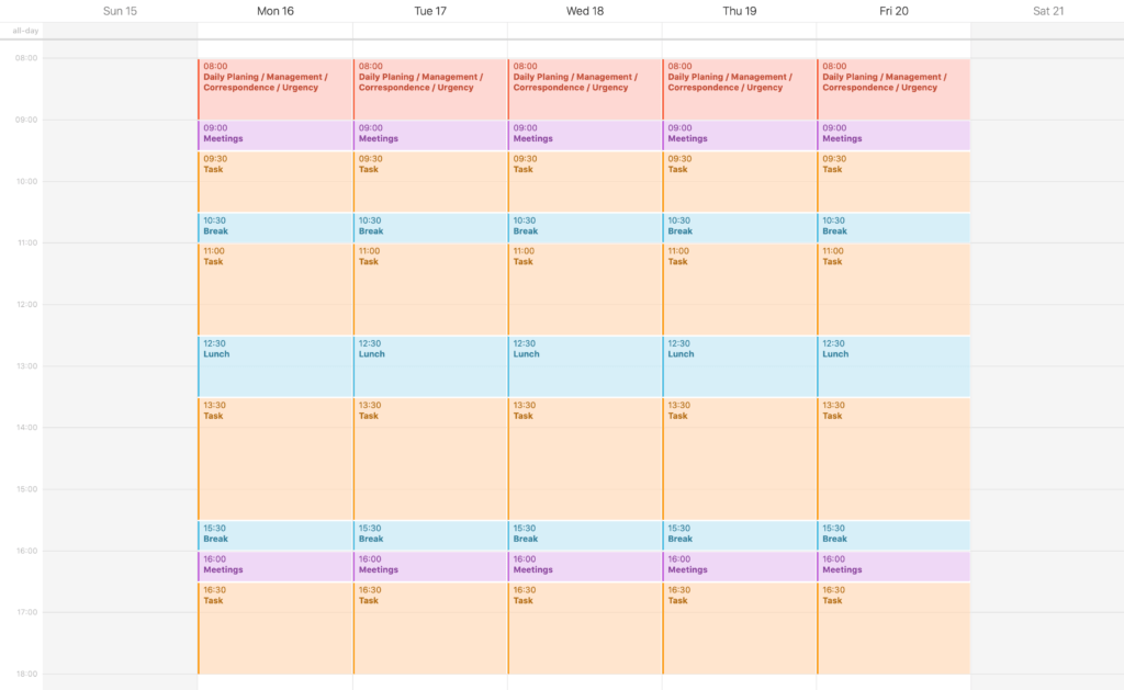 time management worksheet for accurate time blocking