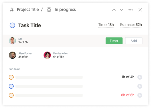 Works with subtasks